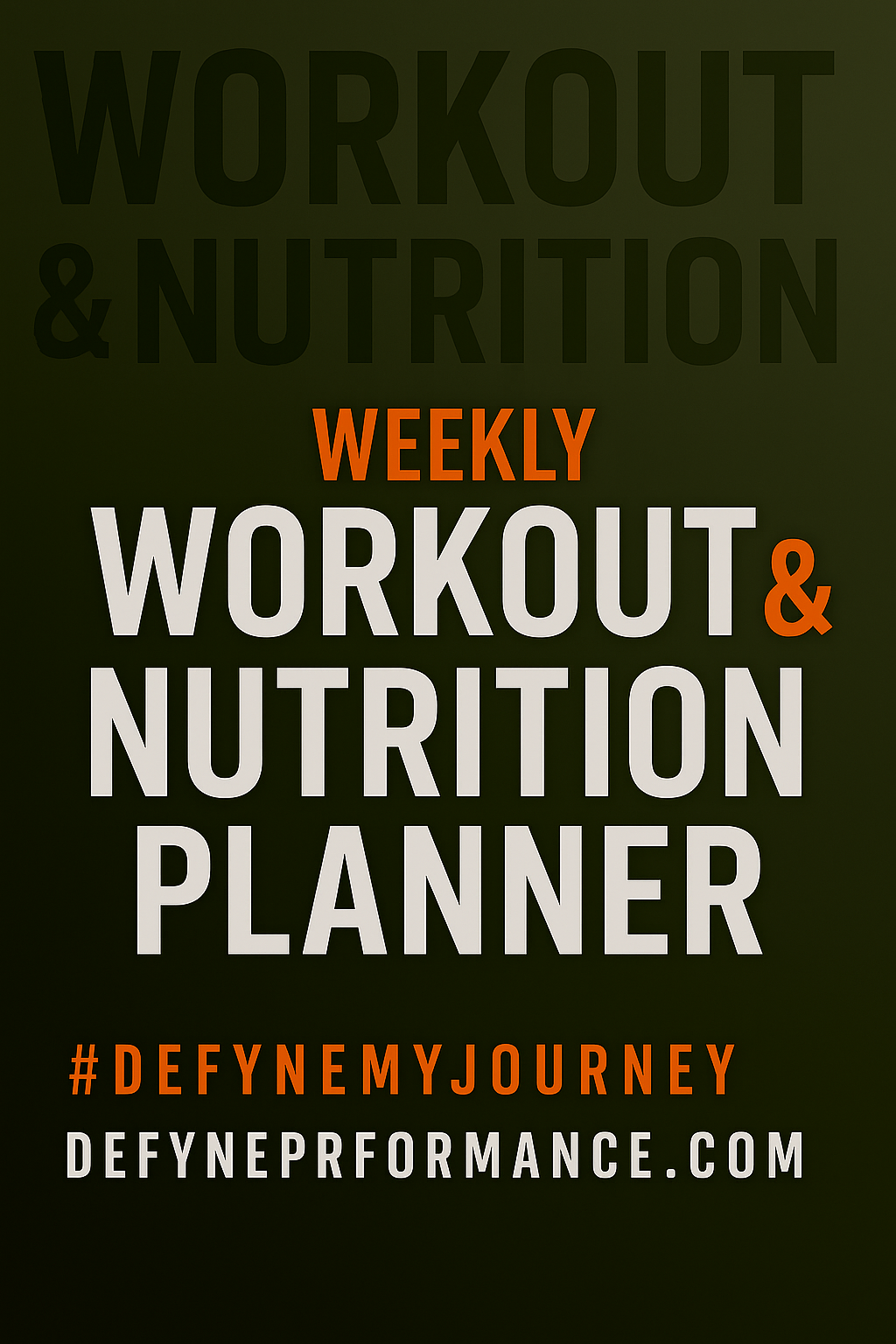 Nutrition & Fitness Planner